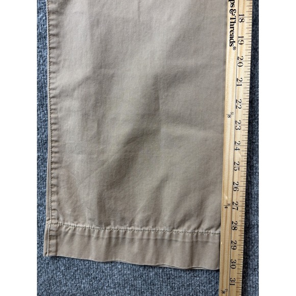 J.Crew Pants Womens 8 Khaki Y2K Sailor Chino City Fit Wide Leg Lace Up Back - Picture 8 of 9